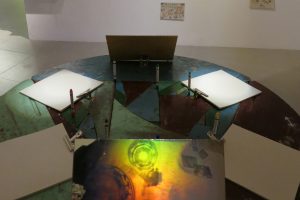 Around the Table hologram map installation